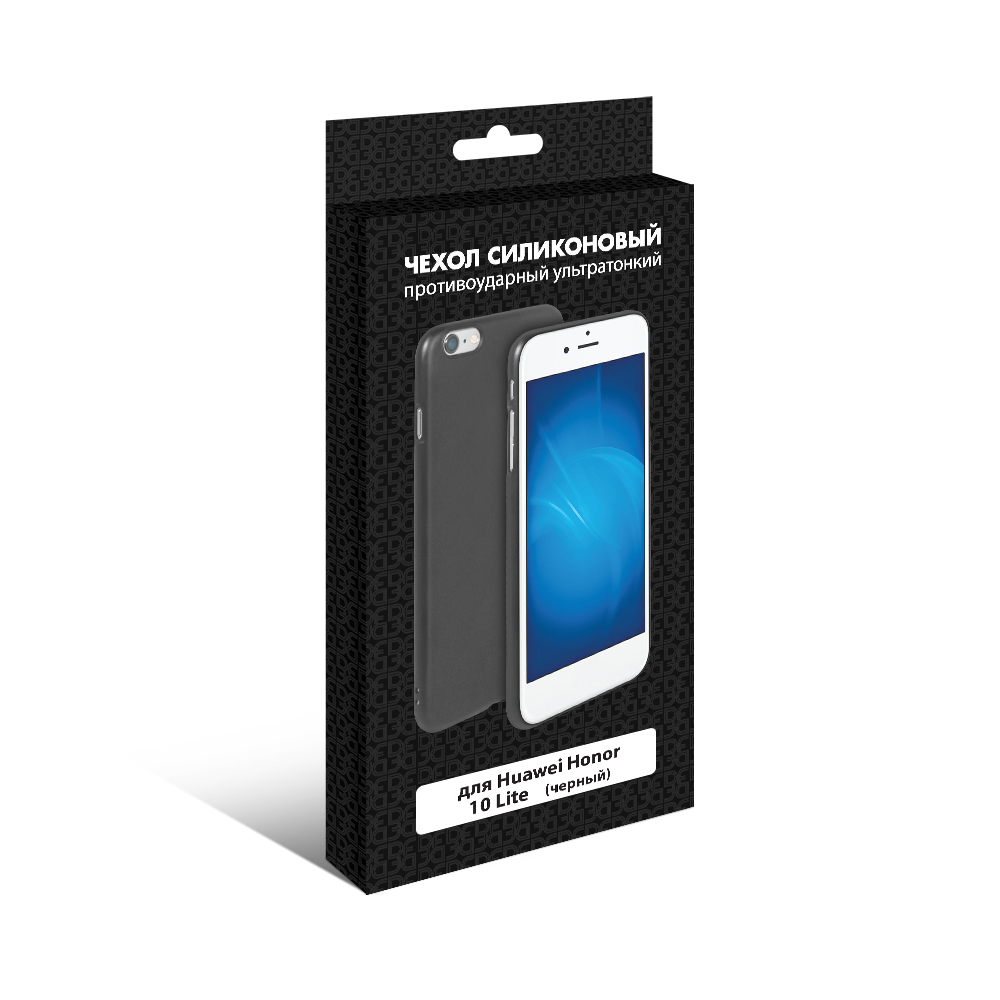 

Чехол DF супертонкий для смартфона Huawei Honor 10 Lite, силикон, черный (hwColorCase-02)