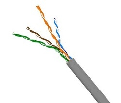

Витая пара UTP кат.5e, 4 пары, CU, 305м., внутренний, одножильный, серый, TWT (TWT-5EUTP-XL)