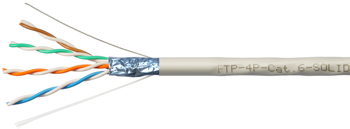 

Витая пара FTP кат.6, 4 пары, CU, 305м., внутренний, одножильный, серый, Neomax (NM20601)