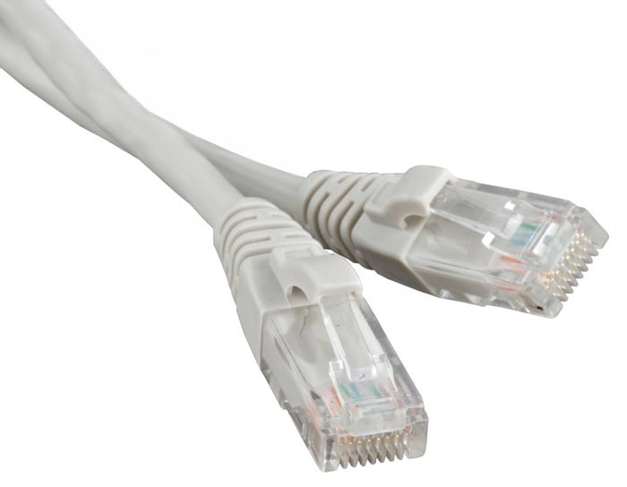 Патч-корд UTP кат.5e, 0.2м, RJ45-RJ45, серый, ITK (PC01-C5EU-02M)