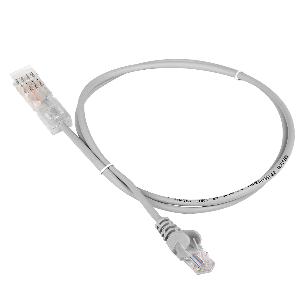 

Патч-корд UTP 1м, 110-RJ45, серый, Lanmaster (LAN-45-P2-1m), LAN-45-P2-1m