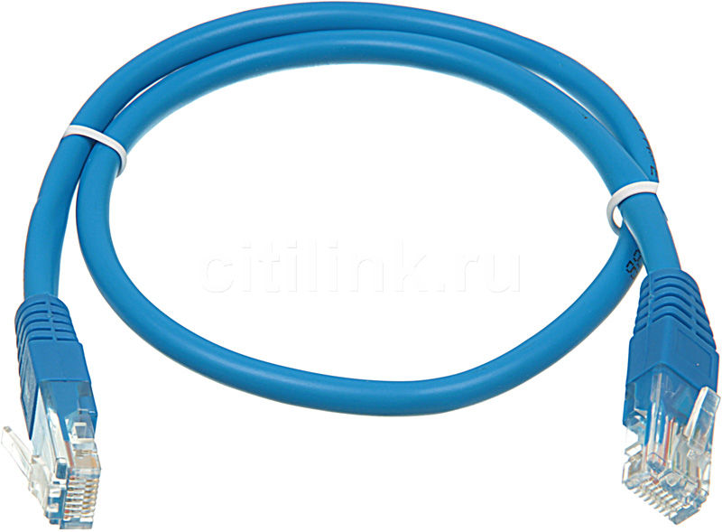 

Патч-корд UTP кат.5e, 0.5м, RJ45-RJ45, синий (630487)