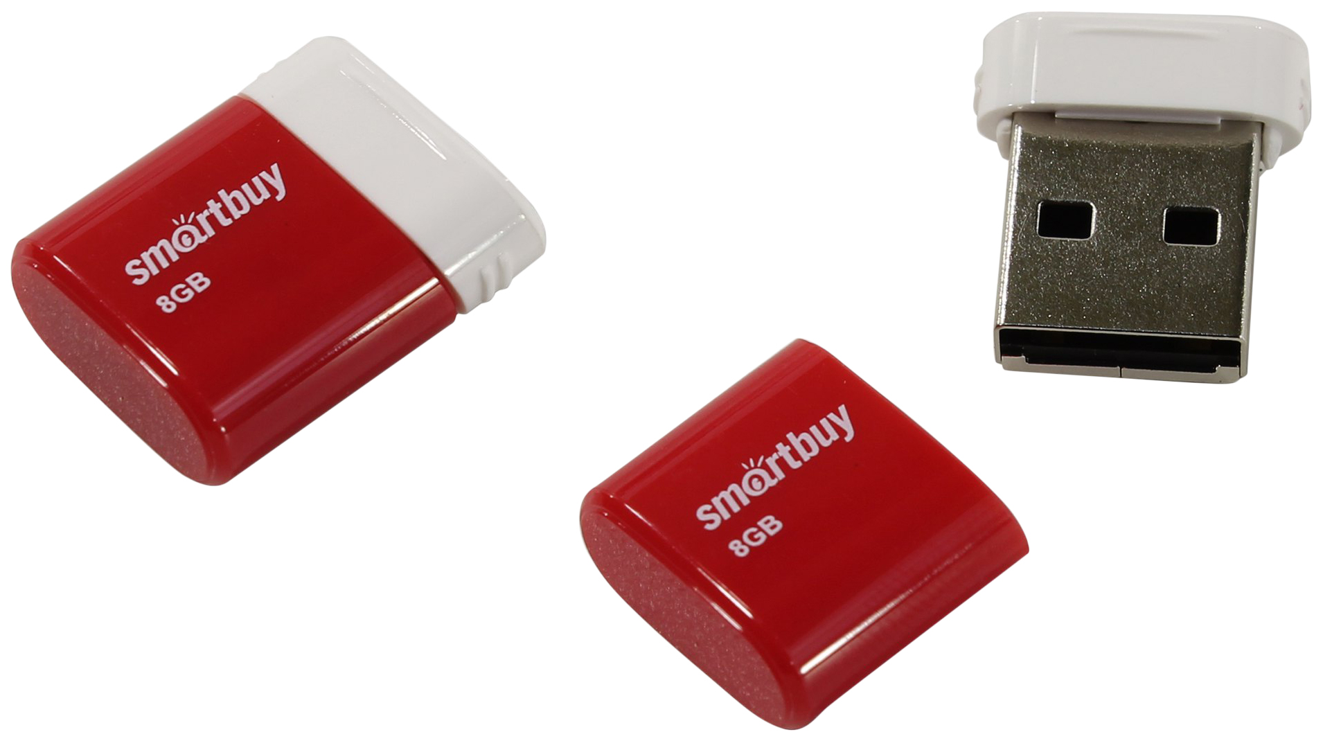 

Флешка 8Gb USB 2.0 SmartBuy Lara, красный (SB8GBLARA-R), Lara