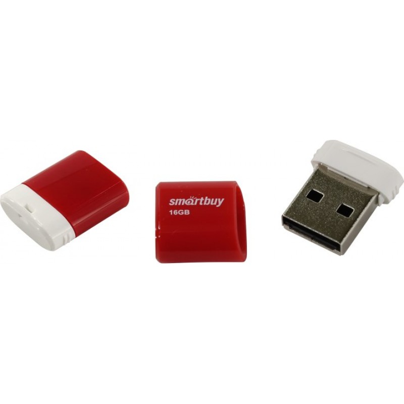 

Флешка 16Gb USB 2.0 SmartBuy Lara, красный (SB16GBLARA-R), Lara