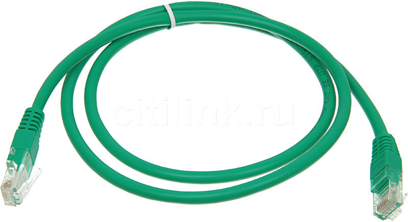 

Патч-корд UTP кат.5e, 1м, RJ45-RJ45, зеленый (630496)