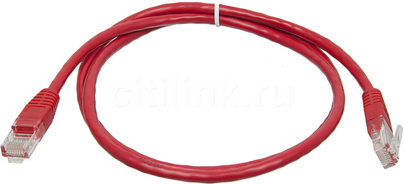 

Патч-корд UTP 1м, RJ45-RJ45, красный (630499)