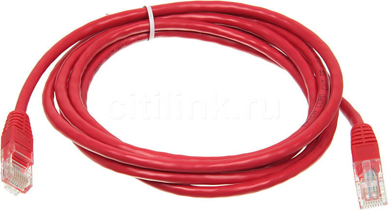 

Патч-корд UTP кат.5e, 2м, RJ45-RJ45, красный (630502)