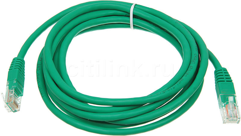

Патч-корд UTP кат.5e, 3м, RJ45-RJ45, зеленый (630504)