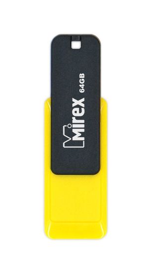 

Флешка 64Gb USB 2.0 Mirex Color Blade CITY, черный/желтый (13600-FMUCYL64), CITY