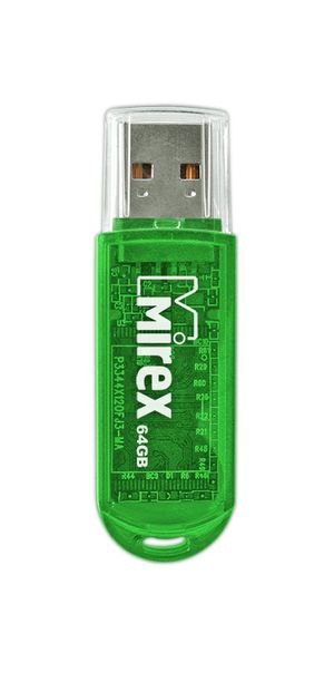

Флешка 64Gb USB 2.0 Mirex Color Blade ELF, зеленый (13600-FMUGRE64), ELF