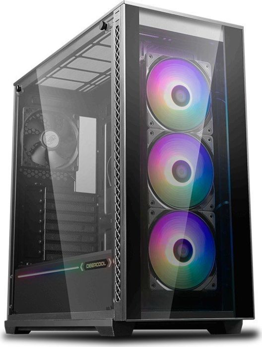 Корпус Deepcool Matrexx 70 ADD-RGB 3F, ATX, Midi-Tower, 2xUSB 3.0, RGB подсветка, черный, без БП (DP-ATX-MATREXX70-BKG0P-3F)