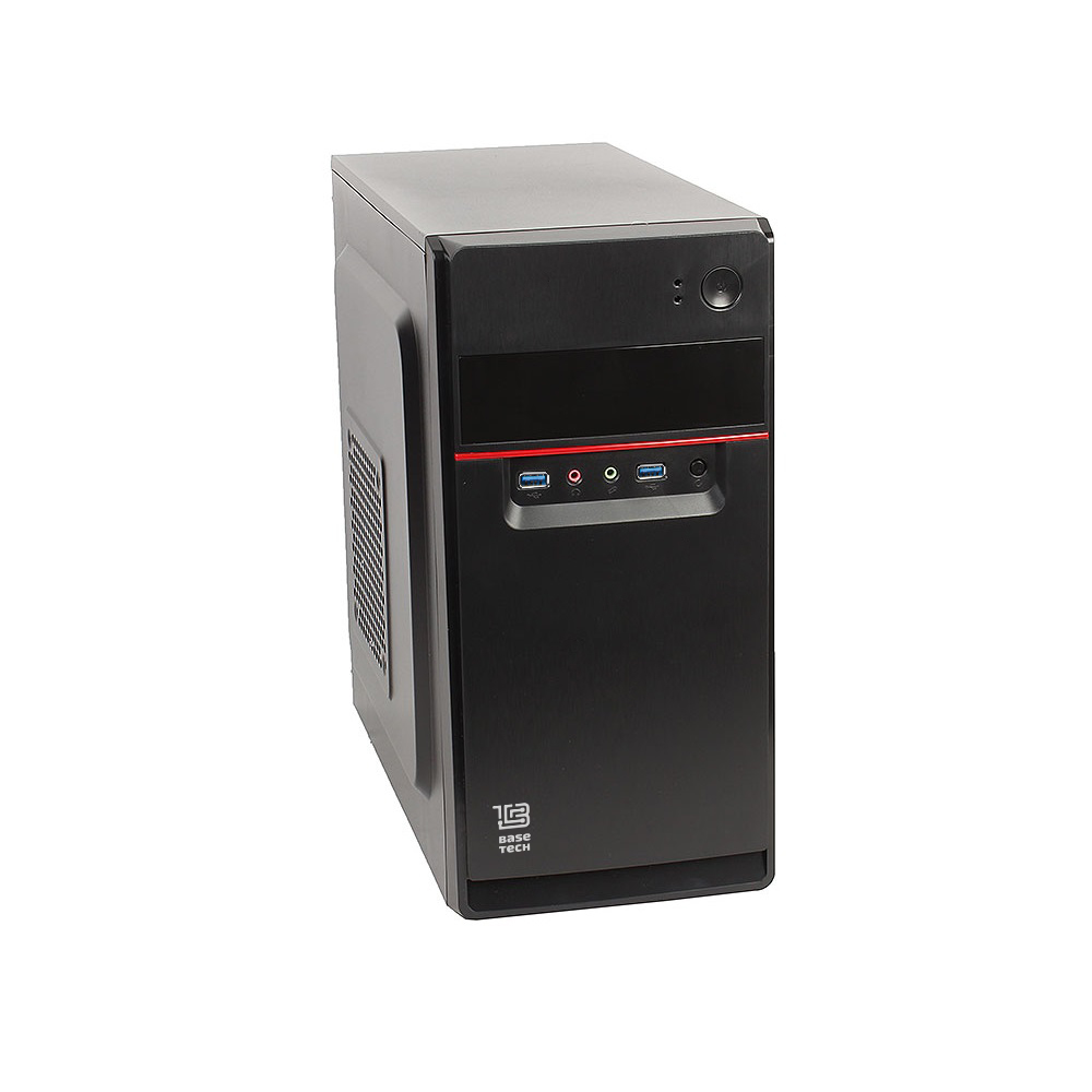 Корпус BaseTech M3301, mATX, Mini-Tower, 2xUSB 3.0, черный, 450 Вт (BT-M3301-450W-R12)