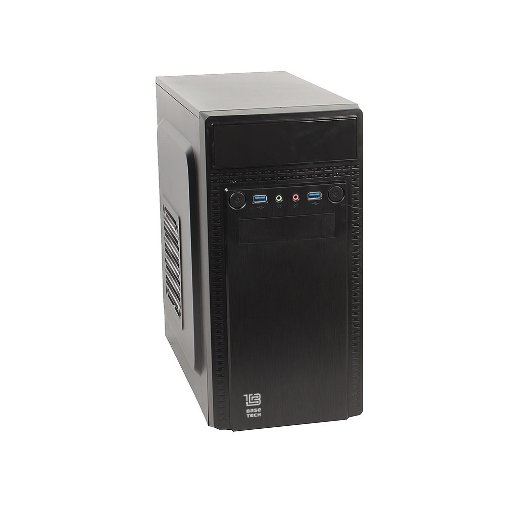 Корпус BaseTech M3302, Mini-Tower, 450 Вт, черный