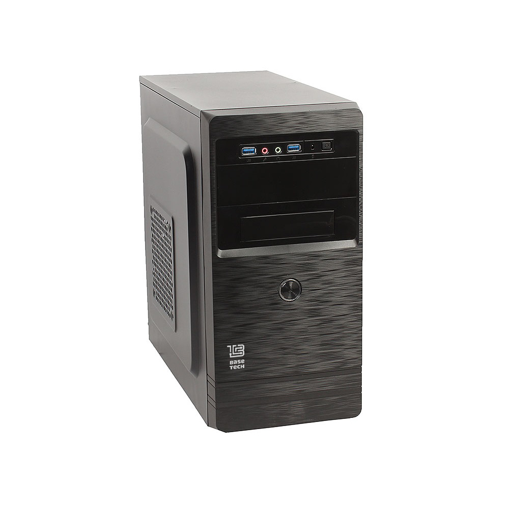 Корпус BaseTech M3303, Mini-Tower, 450 Вт, черный