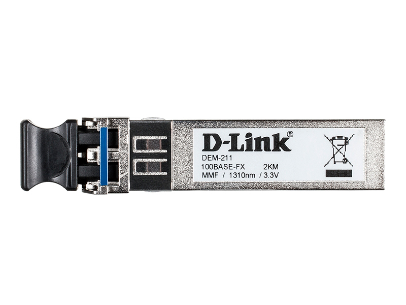 

Модуль mini-GBIC D-Link DEM-211, 2км, LC, 13 дБА, Tx:1310 нм, Rx:1310 нм, 100 Мбит/с, MM (DEM-211/A1A), DEM-211