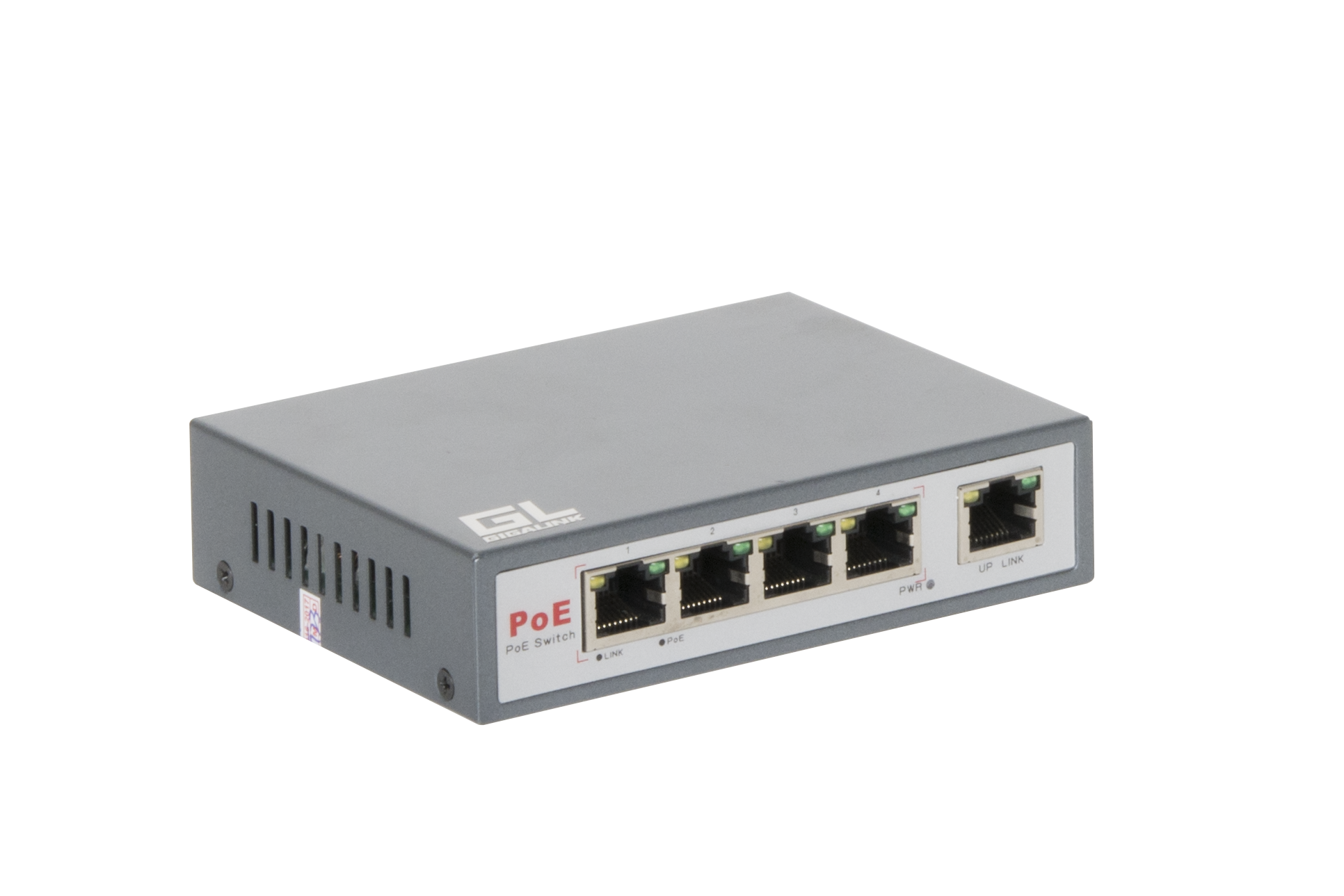 

Коммутатор GigaLink GL-SW-F001-04UHP, кол-во портов: 4x100 Мбит/с, кол-во SFP/uplink: 1x100 Мбит/с, PoE: 4шт.x60W (макс. 120W), GL-SW-F001-04UHP
