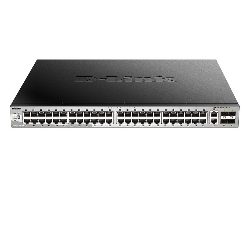 

Коммутатор D-link DGS-3130-54PS, управляемый, кол-во портов: 48x1 Гбит/с, SFP+ 4x10 Гбит/с, кол-во SFP/uplink: RJ-45 2x10 Гбит/с, установка в стойку, PoE: 48x30Вт (макс. 370Вт) (DGS-3130-54PS/A1A), DGS-3130-54PS