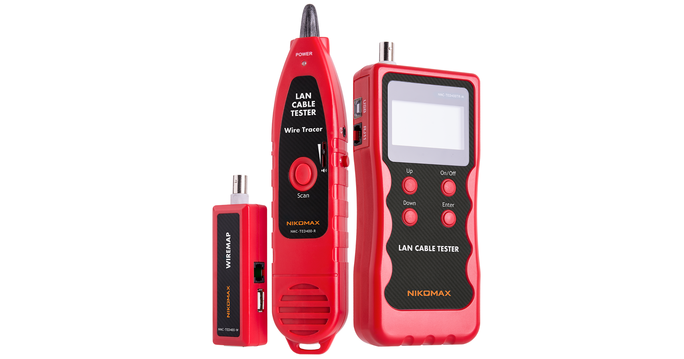 

Тестер-трассоискатель кабеля NIKOMAX NMC-TED400TR, BNC/USB/RJ-45/12, NMC-TED400TR