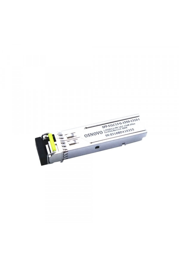 

Модуль SFP Osnovo S1LC13-G, 20 км, LC, Tx:1310 нм, Rx:1550 нм, 1.25 Гбит/с, SM, DDM (SFP-S1LC13-G-1550-1310-I), Серебристый, S1LC13-G
