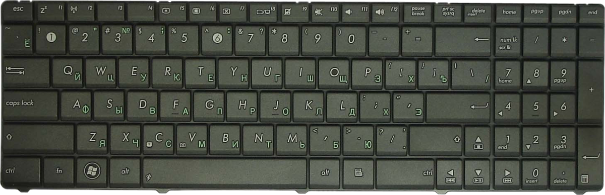 

Клавиатура для ноутбука Asus K53Br K53By K53Ta K53Tk K53U K53Z K73Br K73By K73Ta X53U Series. черный (TOP-86670), TOP-86670