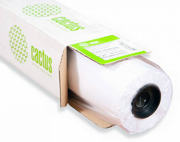 

Бумага рулон 42 см x 45.7 м, втулка 2" (50.8мм), 80 г/м², 2 рулона, Cactus Eco CS-LFP80-420457E, CS-LFP80-420457E