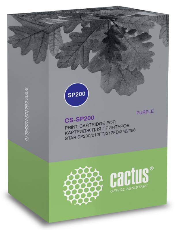 

Картридж ленточный Cactus CS-SP200 фиолетовый для Star SP200/212FC/212FD/242/298 (CS-SP200), CS-SP200