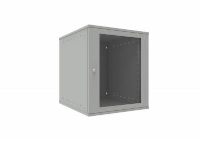 Шкаф телекоммуникационный настенный 12U 523x600 мм, стекло, серый, разборный, SNR Lite SNR-TWC-12-GDL