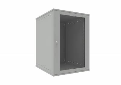 Шкаф телекоммуникационный настенный 15U 523x600 мм, стекло, серый, разборный, SNR Lite SNR-TWC-15-GDL