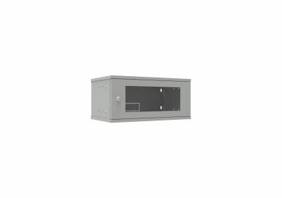 Шкаф телекоммуникационный настенный 4U 523x300 мм, стекло, серый, разборный, SNR Lite SNR-TWC-4-GL