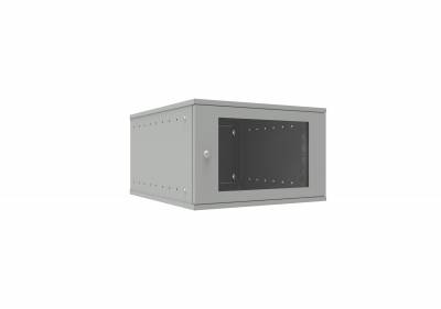 Шкаф телекоммуникационный настенный 6U 523x600, стекло, серый, разборный, SNR Lite SNR-TWC-6-GDL - фото 1