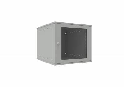 Шкаф телекоммуникационный настенный 9U 523x600 мм, стекло, серый, разборный, SNR Lite SNR-TWC-9-GDL