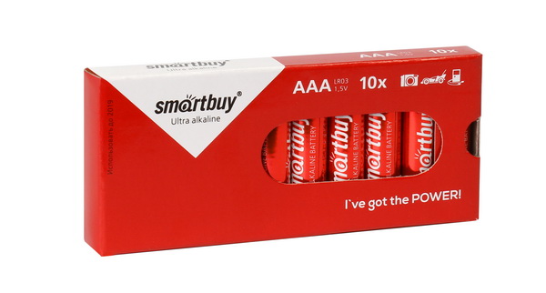 

Батарея Smartbuy SBBA-3A10BX, AAA, 1.5V, 10шт