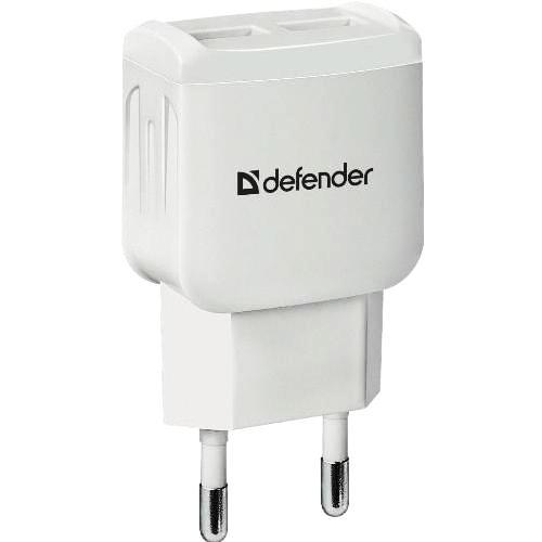 Сетевое зарядное устройство Defender UPA-22, 2.1А, белый