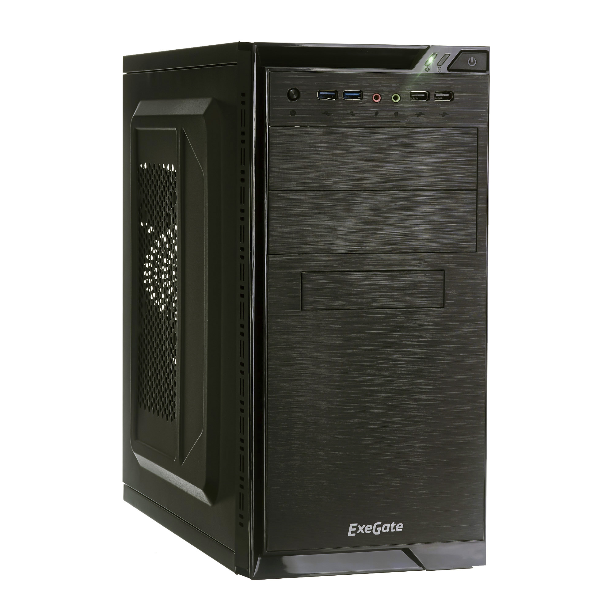 Корпус ExeGate QA-412U, mATX, Mini-Tower, 2xUSB 3.0, черный, 400 Вт (EX272745RUS)