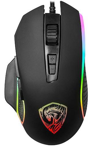 Мышь проводная Qumo Dragon War Pantheon M50, 3200dpi, оптическая светодиодная, USB, черный (24121)