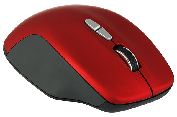 

Мышь беспроводная Qumo Office Evo M61, 1600dpi, оптическая светодиодная, USB, красный/серый (24280), Office Evo M61