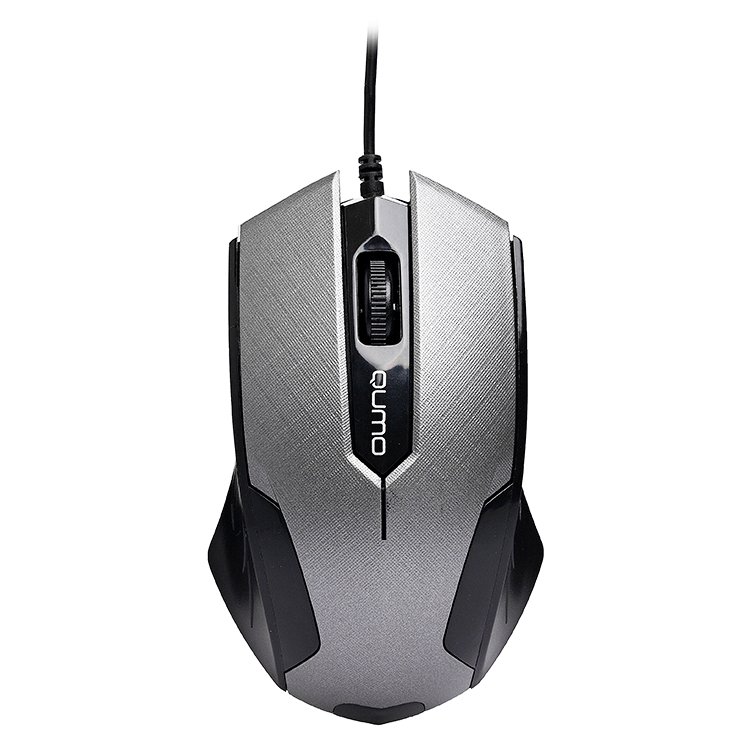 

Мышь проводная Qumo Office M14, 1000dpi, оптическая светодиодная, USB, серый (24134), Office M14