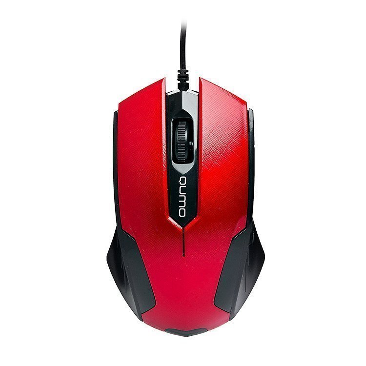 

Мышь проводная Qumo Office M14, 1000dpi, оптическая светодиодная, USB, красный (24132), Office M14