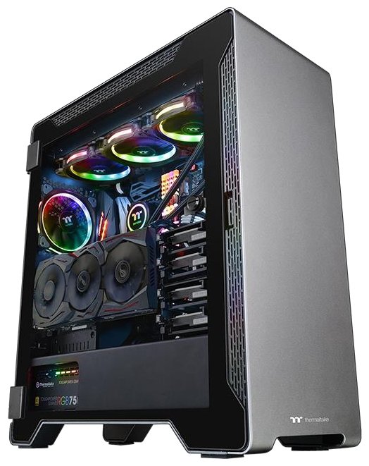 Корпус Thermaltake A500 TG, ATX, Midi-Tower, 2xUSB 3.0, серый, Без БП (CA-1L3-00M9WN-00)