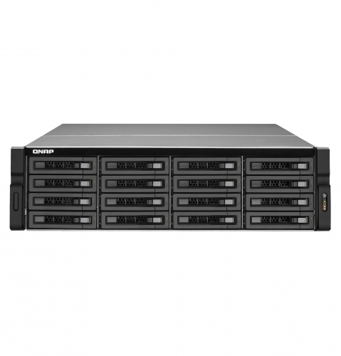 

Сетевой накопитель (NAS) QNAP TS-1683XU-RP-E2124-16G, слоты 16x2.5"/3.5" SATA 6Gb/s, 4x1 Гбит + 2x10 Гбит/с SFP+, 6xUSB 3.0, Intel Xeon E-2124/4x3.3GHz, DDR4 16Gb, RAID 0/1/5/6/10, (TS-1683XU-RP-E2124-16G), Черный, TS-1683XU-RP-E2124-16G