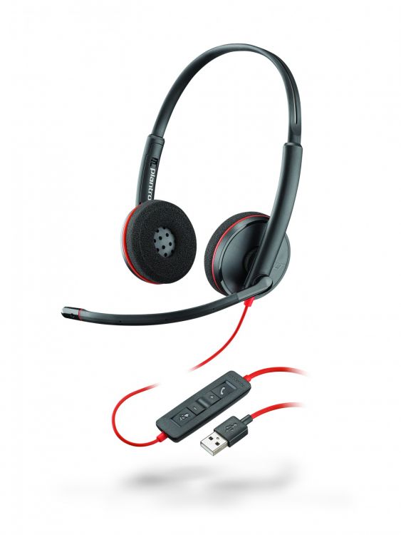 Проводная гарнитура Plantronics BlackWire C3220-A, USB, черный (209745-201)