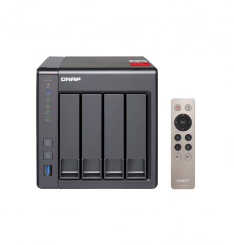 

Сетевой накопитель (NAS) QNAP TS-451+-8G, слоты 4x2.5"/3.5" SATA 6Gb/s, 2x1 Гбит/с, HDMI, 2xUSB 3.0, Intel Celeron/4x2GHz, DDR3 8Gb, RAID 0/1/5/6/10, (TS-451+-8G), Черный, TS-451+-8G