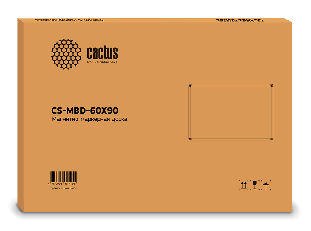 Демонстрационная доска Cactus CS-MBD-60X90 магнитно-маркерная, 60x90см, лак (белый)/алюминий