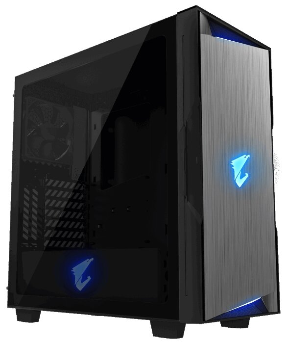 

Корпус GIGABYTE AORUS C300 Glass Black, ATX, Midi-Tower, 2xUSB 3.0, RGB подсветка, черный, без БП (GB-AC300G), AORUS C300 Glass Black