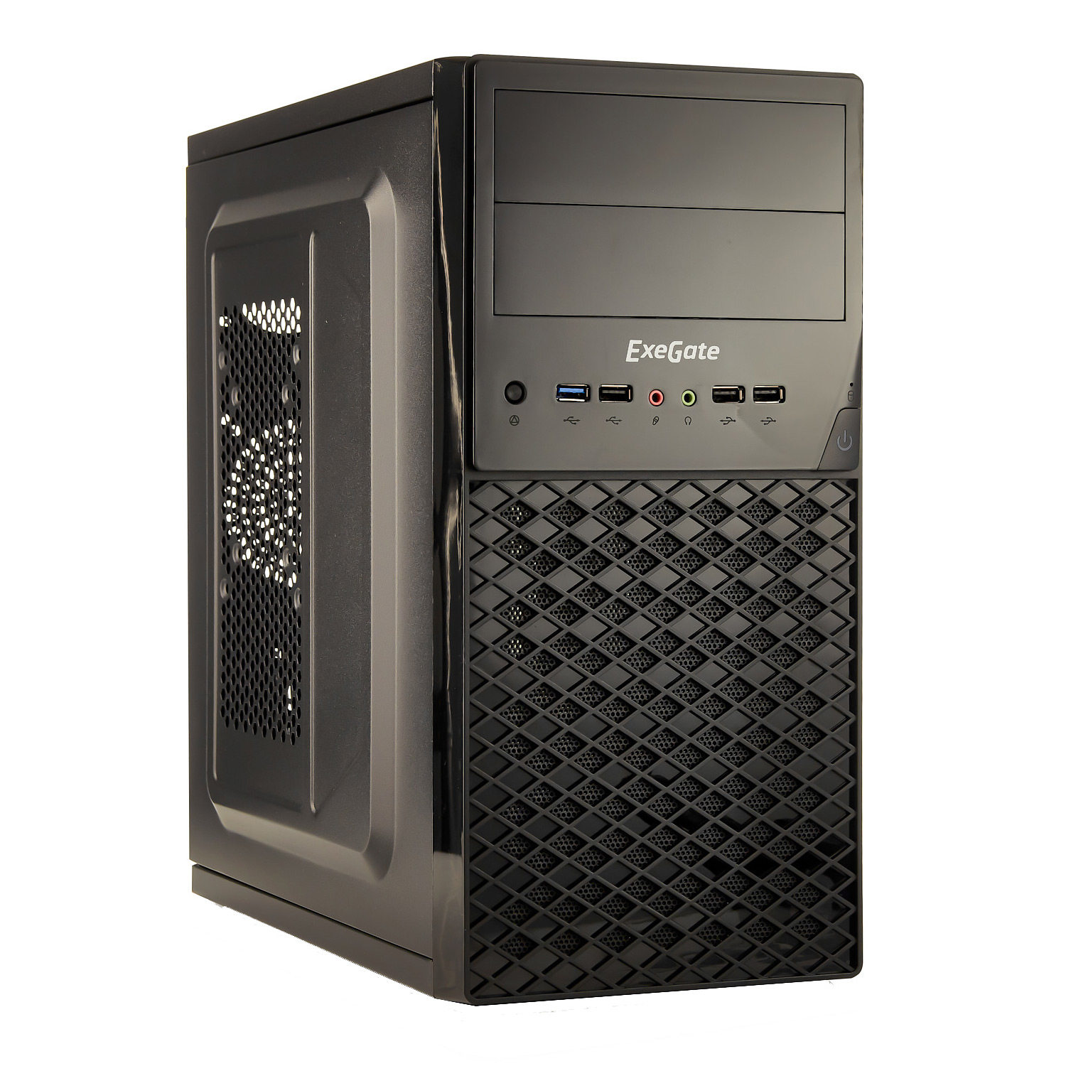 Корпус ExeGate QA-413U, mATX, Mini-Tower, USB 3.0, черный, 350 Вт (EX278425RUS)