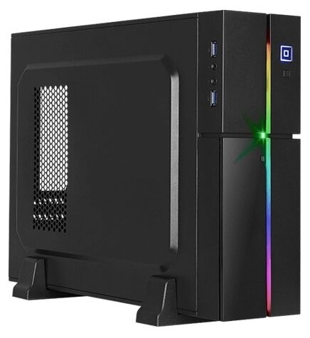 Корпус AeroCool Playa Slim 400W Black, mATX, Midi-Tower, 2xUSB 3.0, RGB подсветка, черный, 400 Вт (4718009152182)