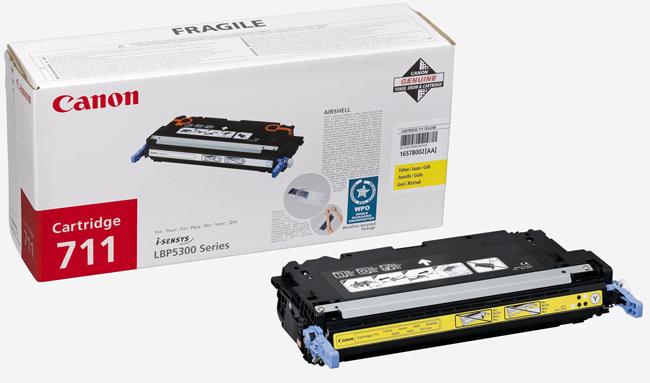 

Картридж лазерный Canon 711Y/1657B002, желтый, 6000 страниц, оригинальный, для Canon LBP-5300 / 5360, 711Y