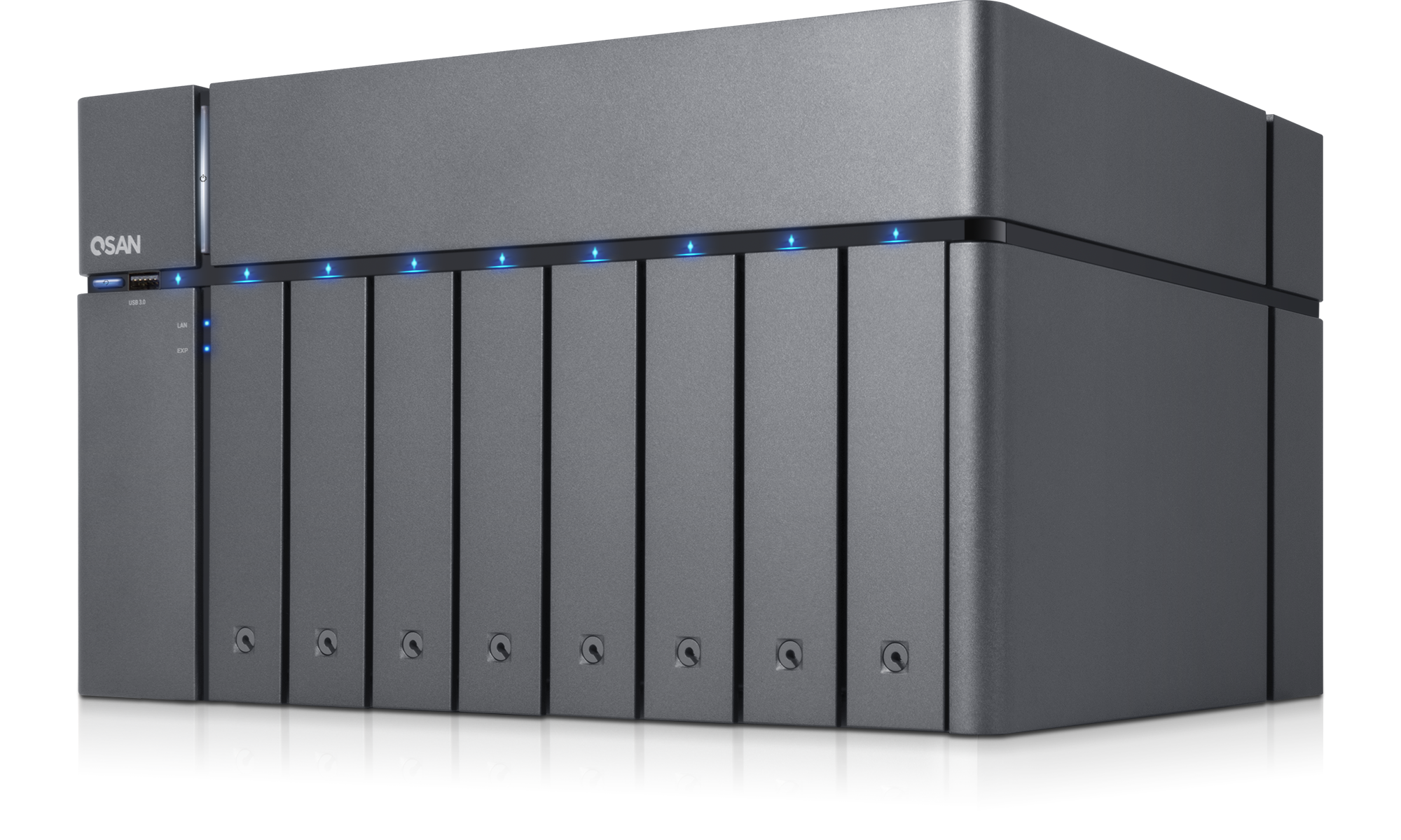 

Сетевой накопитель (NAS) QSAN XN5008T-EU, слоты 9x2.5"/3.5" SATA 6Gb/s, 4x1 Гбит/с, HDMI, 5xUSB 3.0, Intel Celeron/2x2.9GHz, DDR4 8Gb, RAID 0/1/5/6/10, (XN5008T-EU), XN5008T-EU
