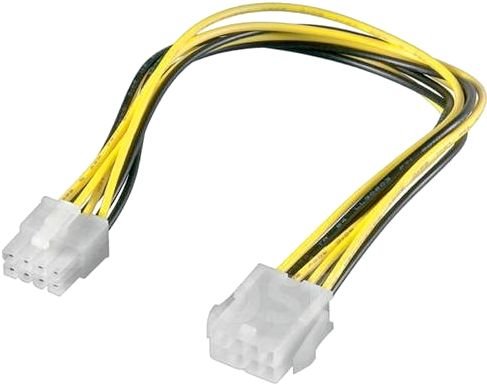 Кабель-удлинитель 8-pin EPS (F)-8-pin EPS (M), Gigabyte, 30см, черный/желтый (25CRI-300307-B0R), цвет черный/желтый