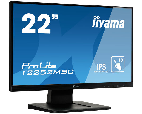 

Монитор 21.5" Iiyama T2252MSC-B1 TN, сенсорный, 1920x1080 (16:9), 250кд/м2, 2мс, VGA, HDMI, DisplayPort, черный, T2252MSC-B1